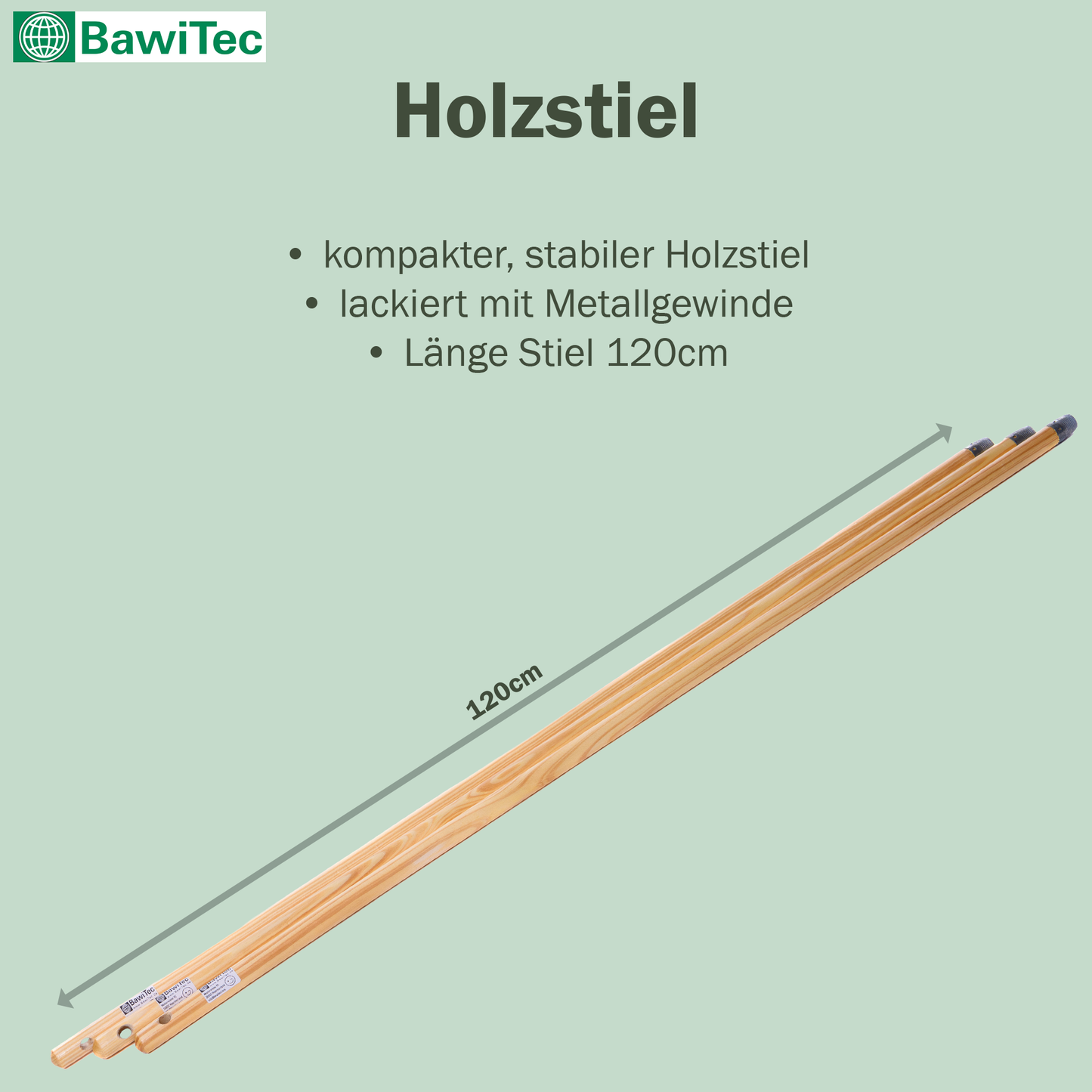XXL Zimmerbesen mit Stiel Holzstiel Besenstiel 120cm Länge Haushaltsbesen