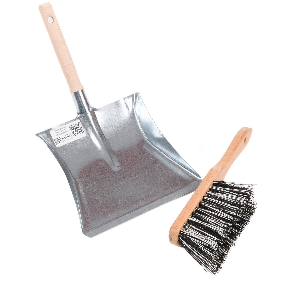 Sweeping set, sweeping set, 2 pieces. OssiBlitz bristle mix hand brush and metal dustpan set