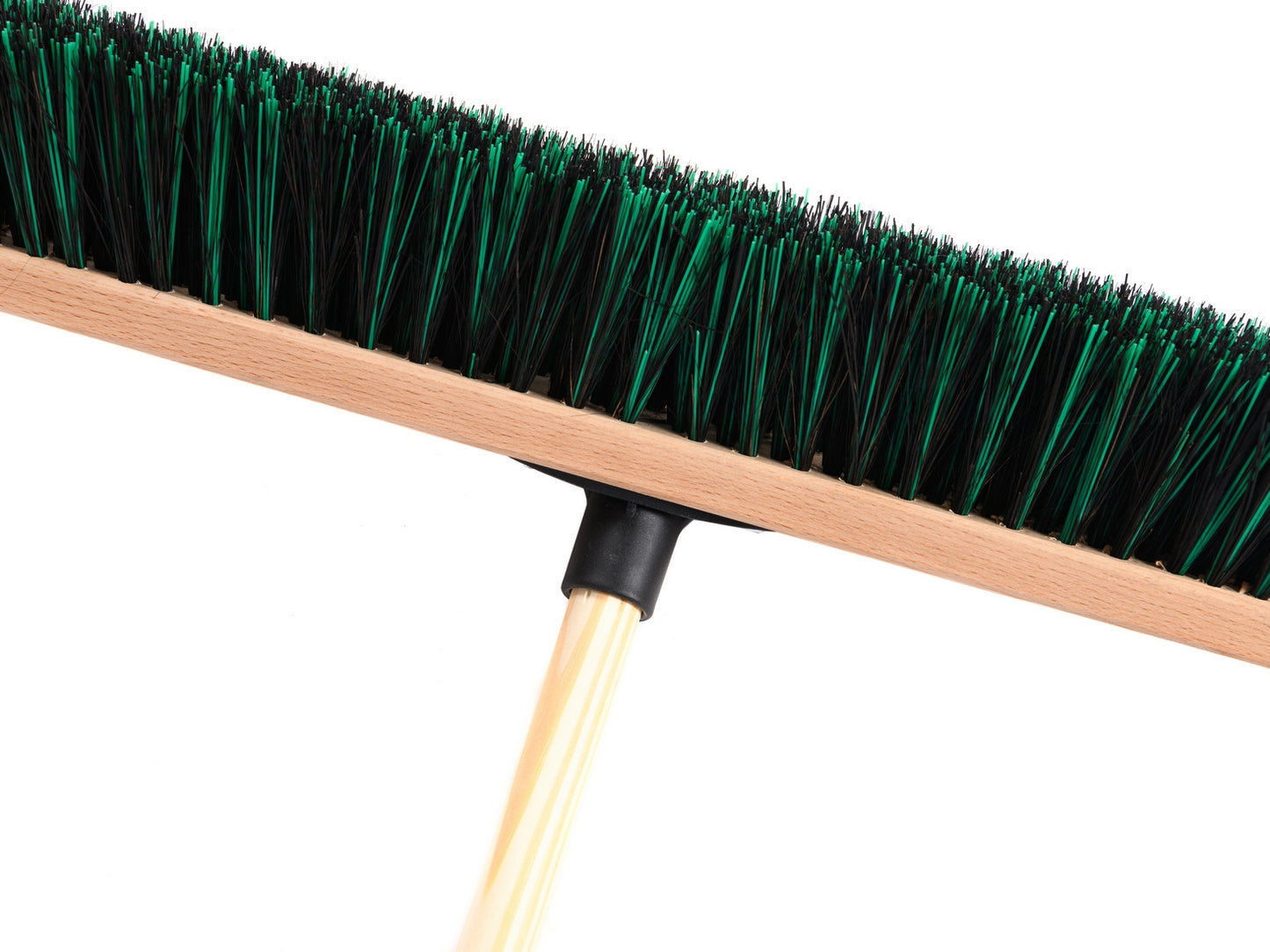 Broom BawiMix sweeping set 4 pieces. Width 40cm, wooden handle length 140cm, hand brush and metal dustpan, bristle mix