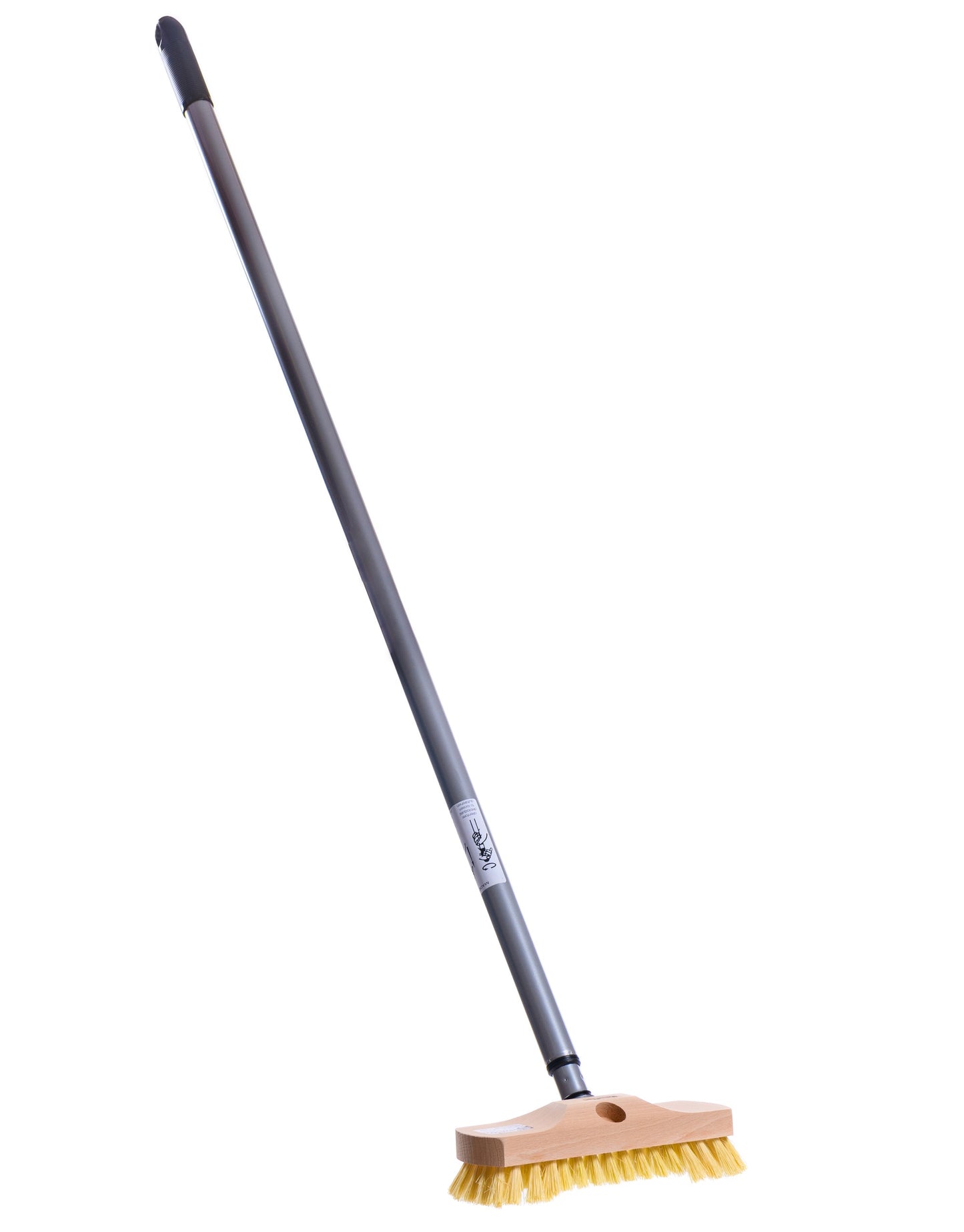 Quality scrubber with beard/bristle edge and telescopic handle 200cm MyprenFibre bristles width 22cm