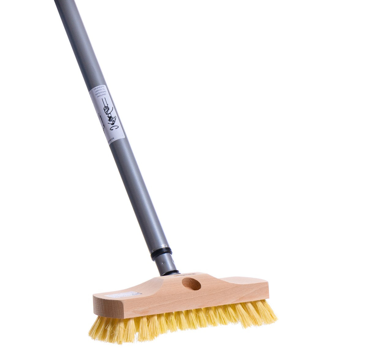 Quality scrubber with beard/bristle edge and telescopic handle 200cm MyprenFibre bristles width 22cm
