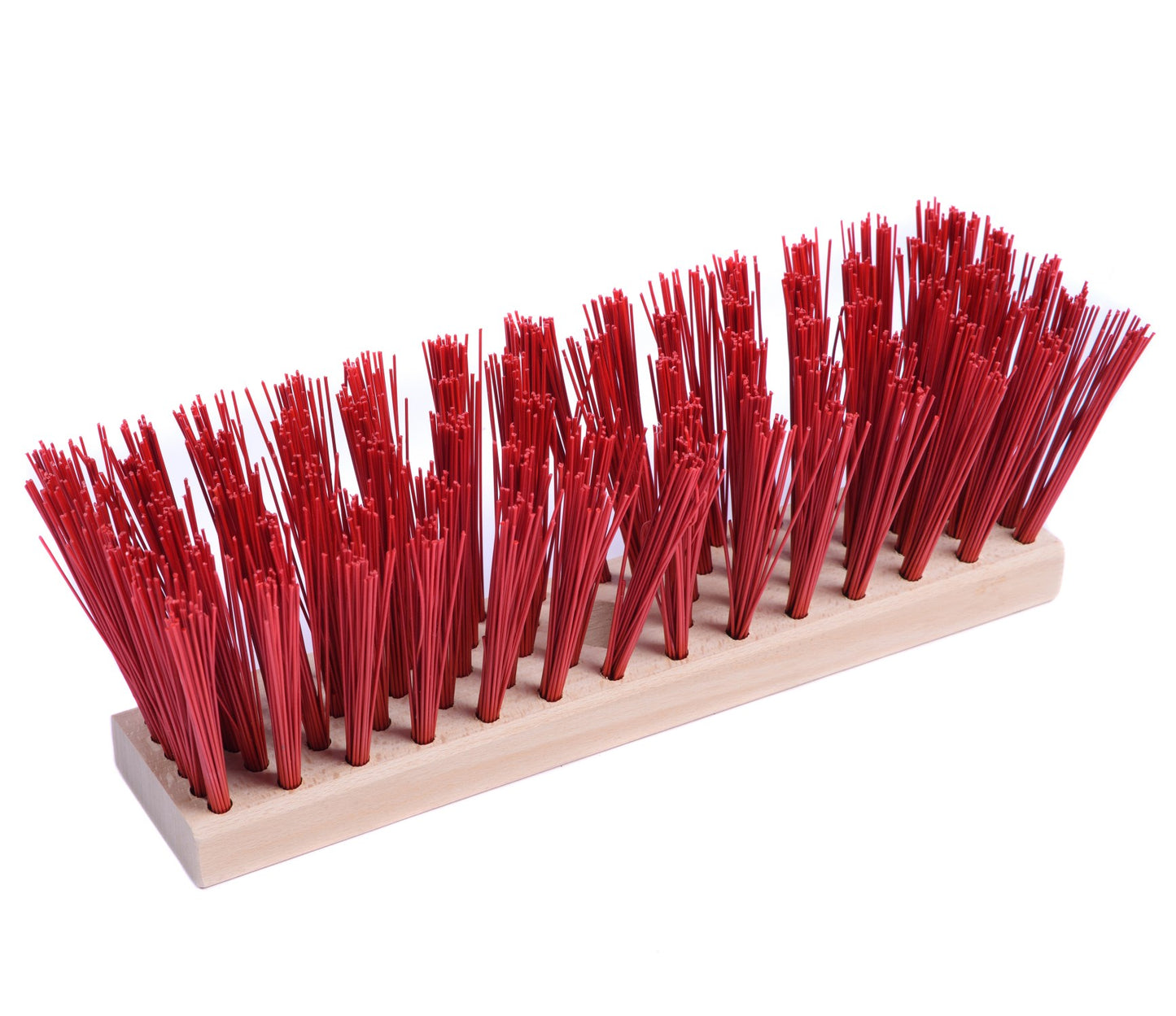 Straßenbesen "Basic" 30cm Breit mit Standard-Stielloch Elaston-Kunststoff-Borsten rot Straßenfeger ohne Stiel