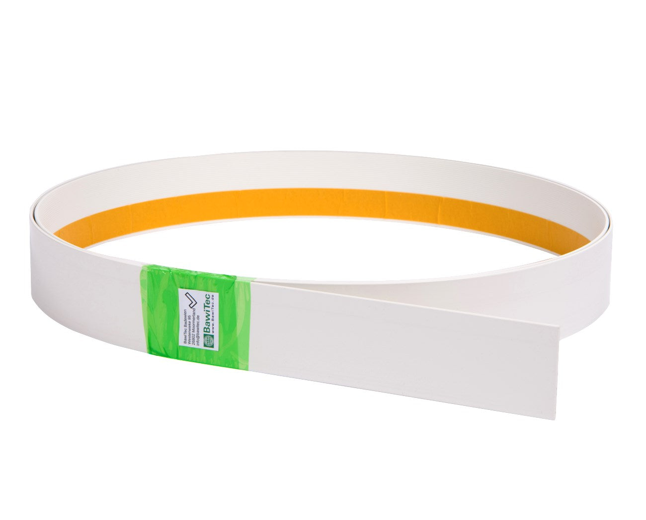 Plastic cover strip flat strip self-adhesive flat profile white for gluing