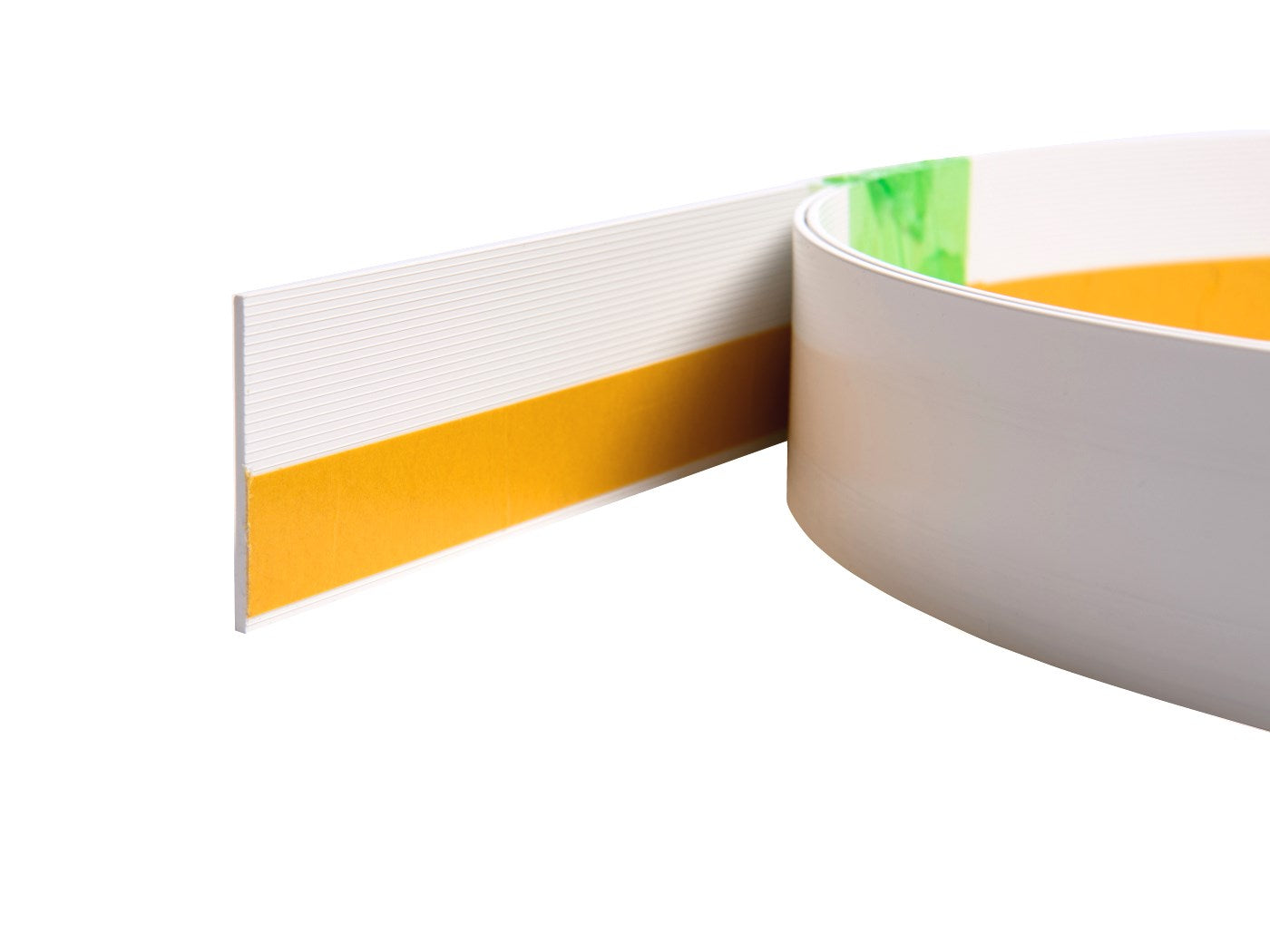 Plastic cover strip flat strip self-adhesive flat profile white for gluing