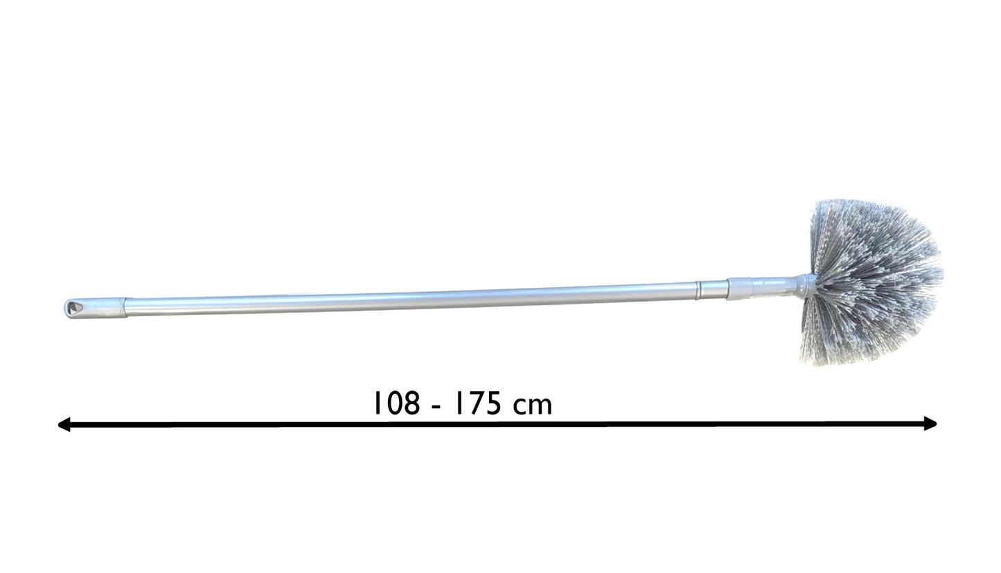 Dust bee telescopic dust broom round shape with extendable handle up to 150cm telescopic handle wall broom
