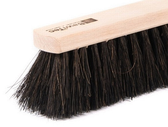 Arenga street broom - fully wet and oil resistant for outdoor use with plastic handle holder