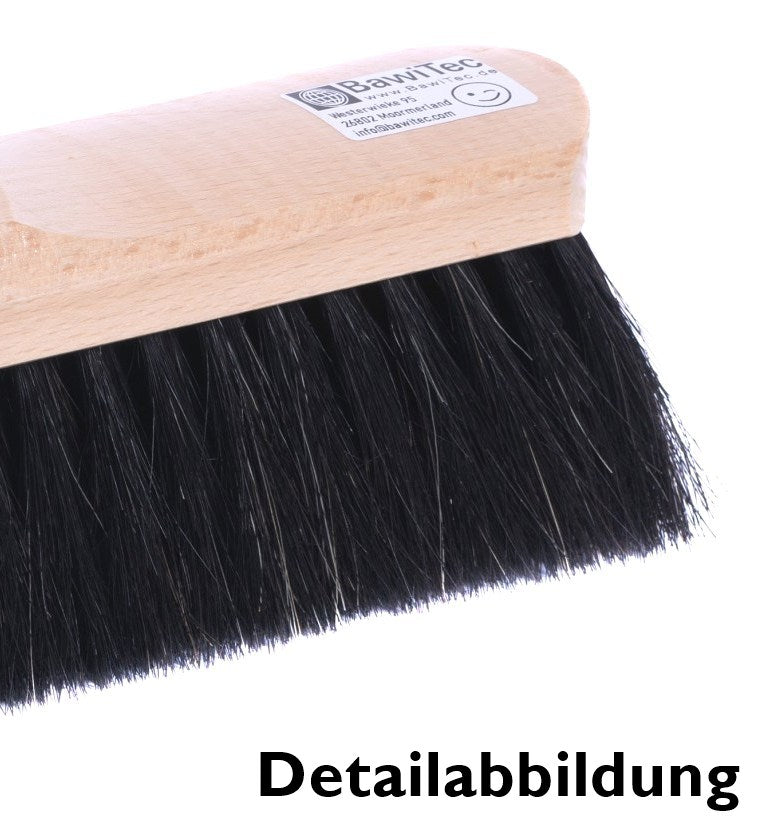 Professional hall broom natural hair/horsehair bristles with handle stabilizer and wooden handle large capacity broom very soft broom