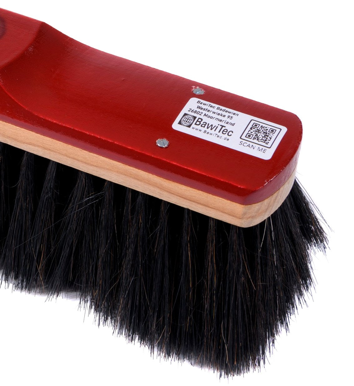 Room broom 30cm real horsehair bristles, very soft, including adjustable telescopic handle