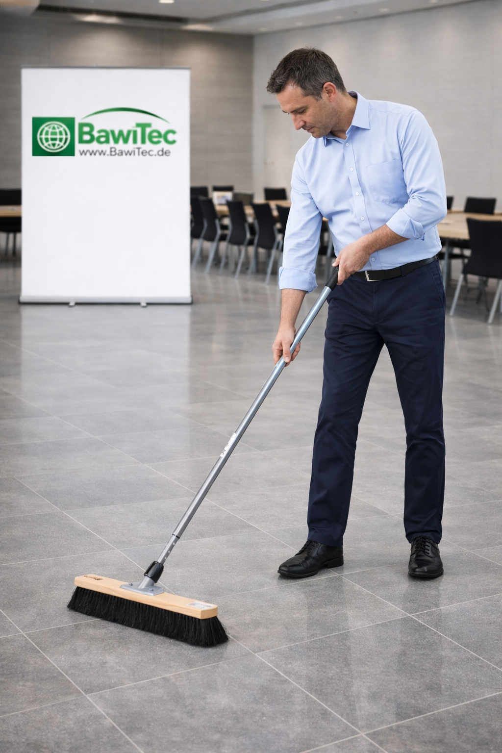 Natural hair horsehair broom with telescopic handle, very soft, hall broom, sweeping broom with metal handle