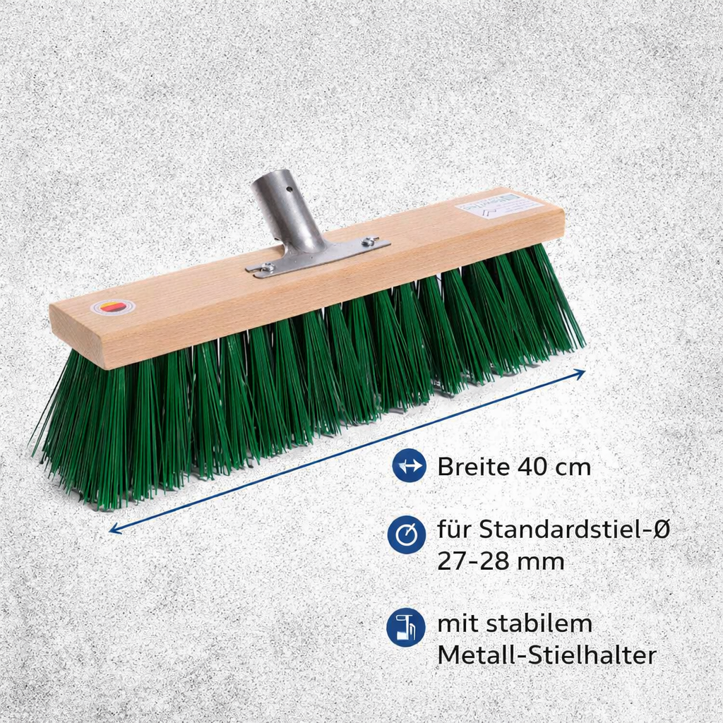 Robuster Straßenbesen Stall- und Gartenbesen extra lange PT-Borsten Besen