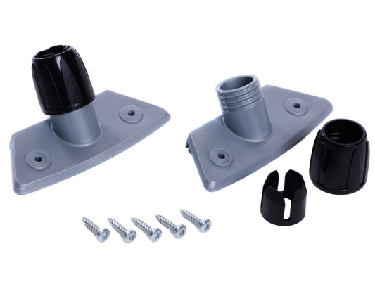 2 Stück Kunststoff-Schraubhalter "Stabilo" für Stiele Besenstiele Stielhalter mit Gewinde