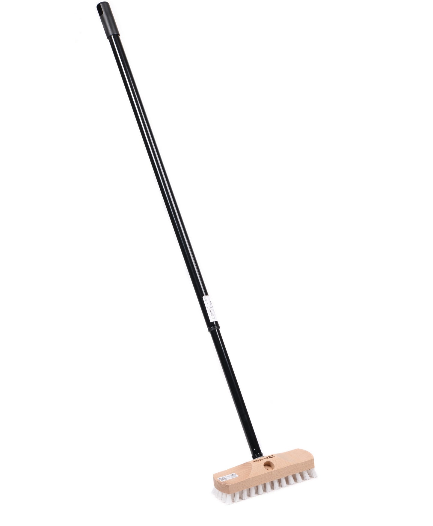 Scrubber 22cm with telescopic handle, infinitely adjustable, max. 130cm length, white plastic bristles