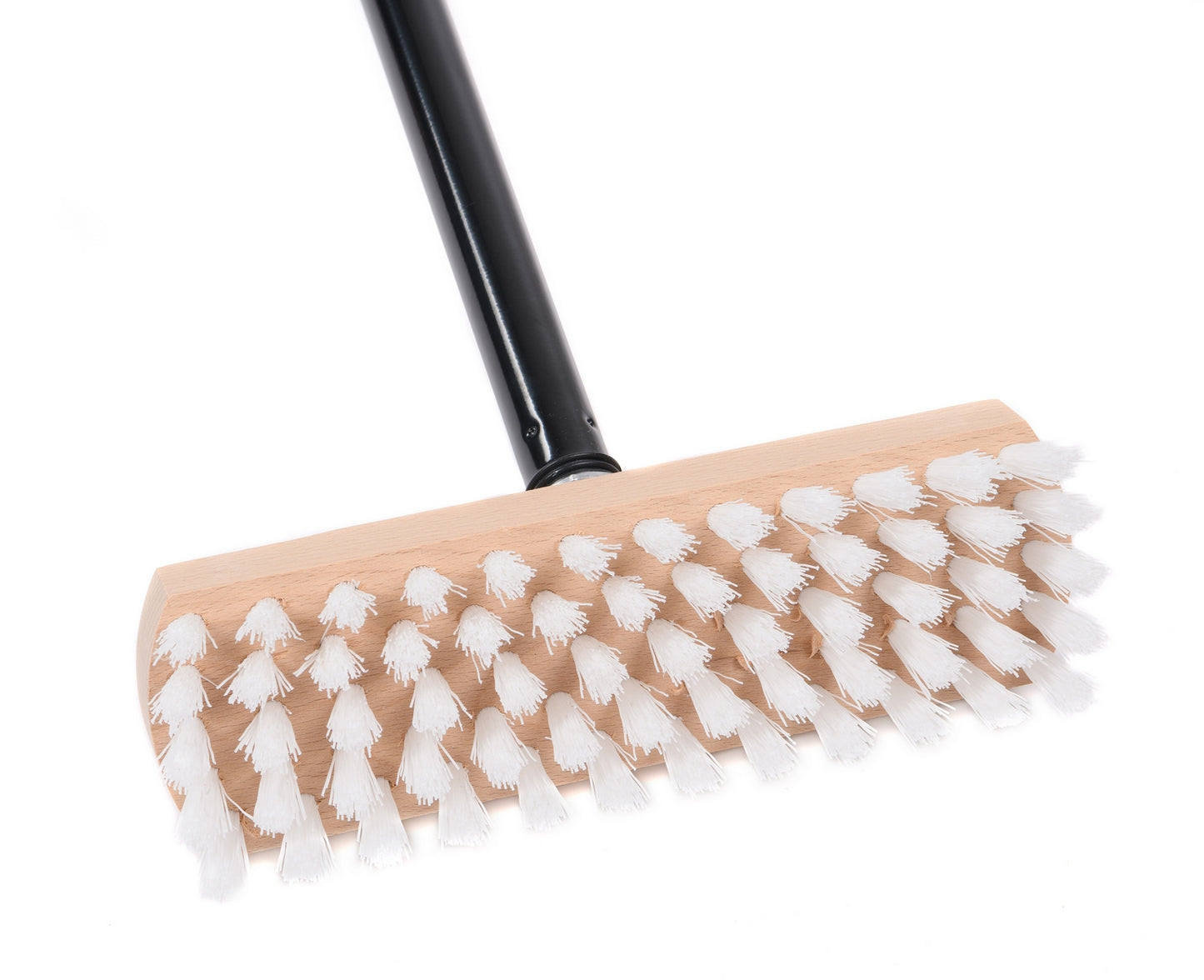 Scrubber 22cm with telescopic handle, infinitely adjustable, max. 130cm length, white plastic bristles
