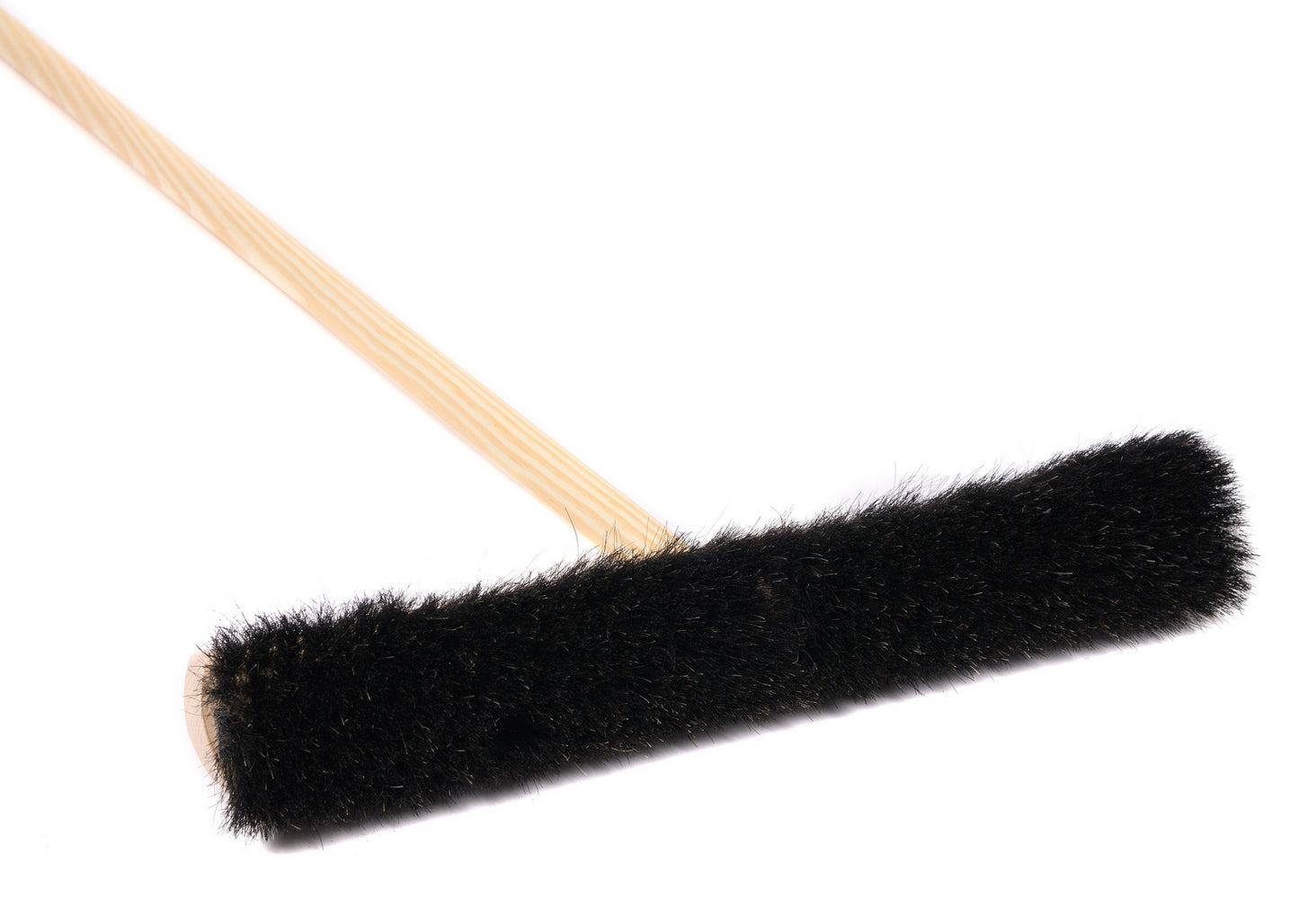 Roßhaarbesen sehr weiche Rosshaar-Naturhaar-Borsten mit Stiel Kehrbesen mit Stielloch und Holzstiel
