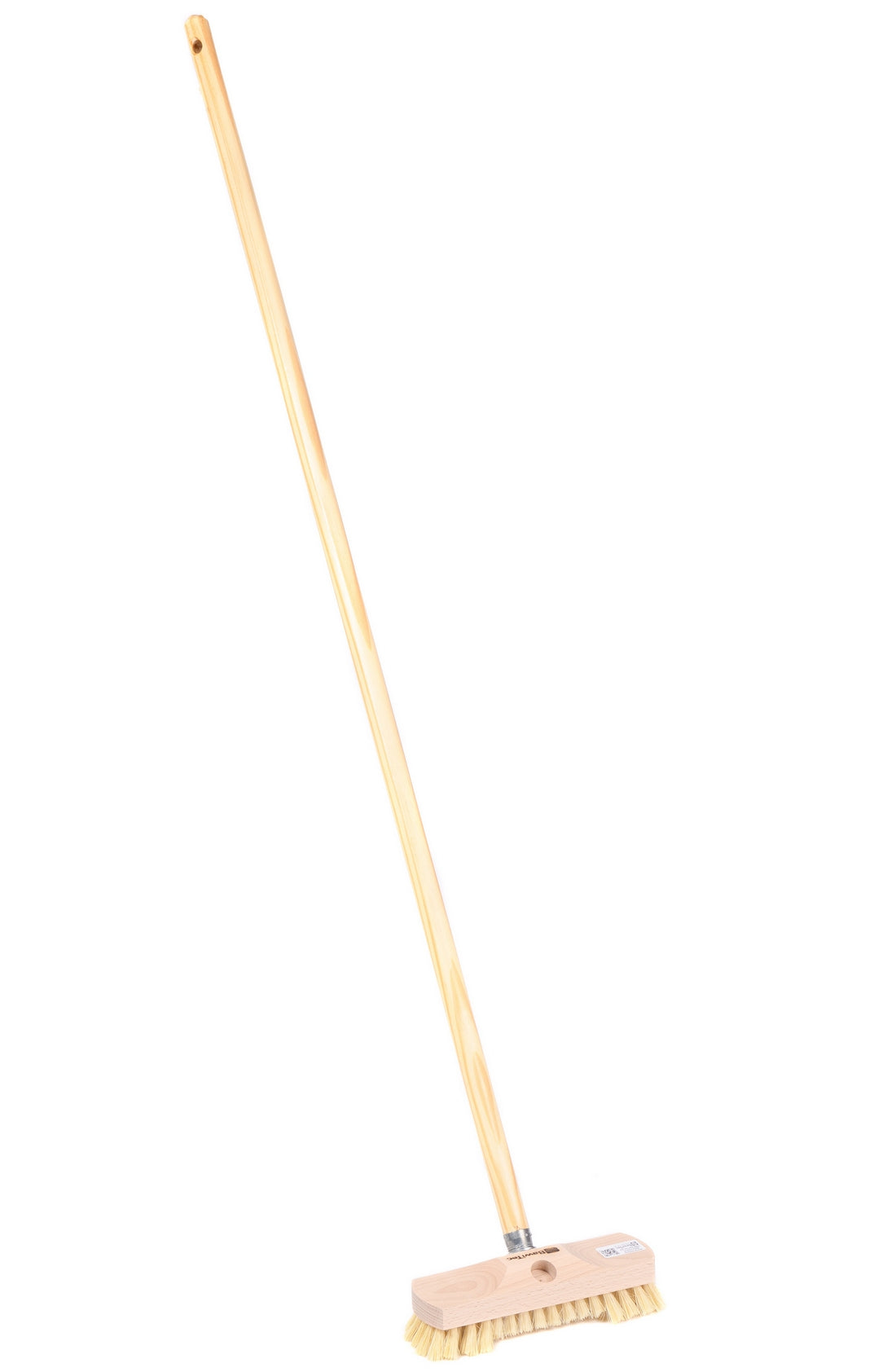 Allzweck Schrubber mit Bart/Borstenrand 22cm Breit mit Gewinde und Holzstiel