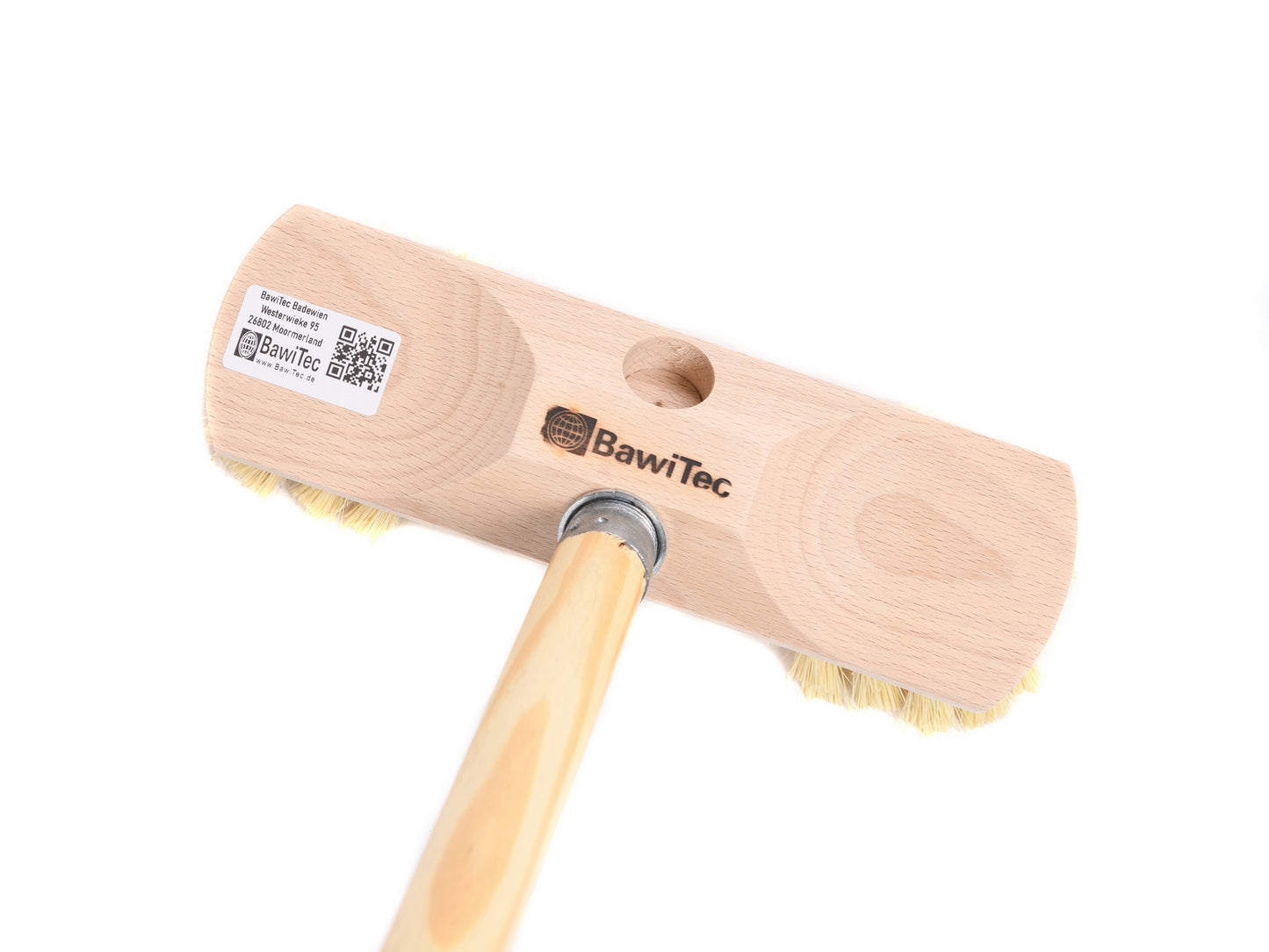Scrubber with beard 22cm with thread and wooden handle