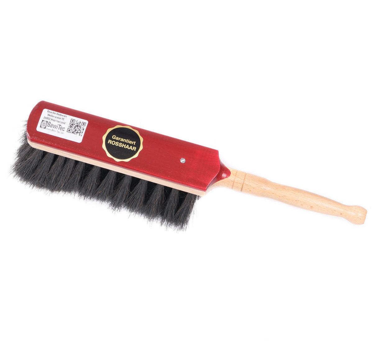 Real horsehair bristles hand brush 29cm 2-piece wood screwed very soft bristles quality hand broom