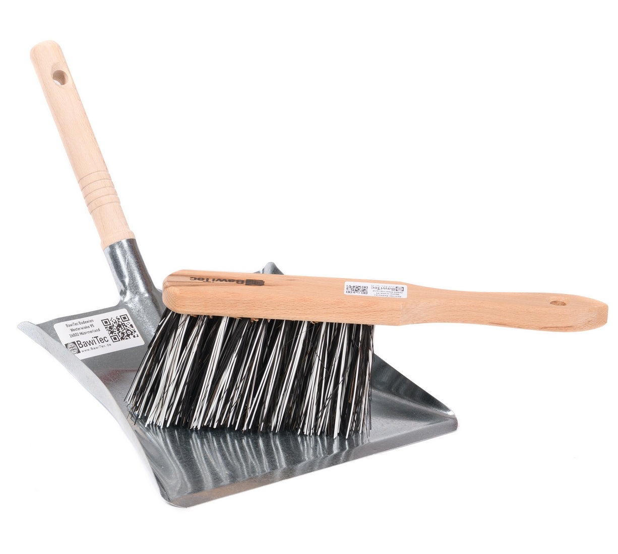 Sweeping set, sweeping set, 2 pieces. OssiBlitz bristle mix hand brush and metal dustpan set