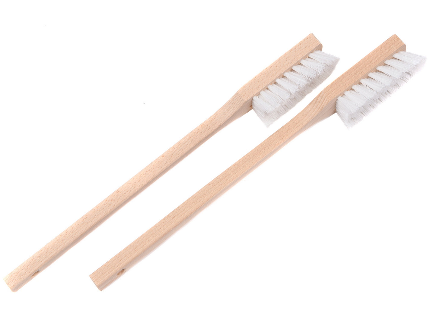 Pack of 2 long-handled cleaning brushes 425 mm ppn bristles white