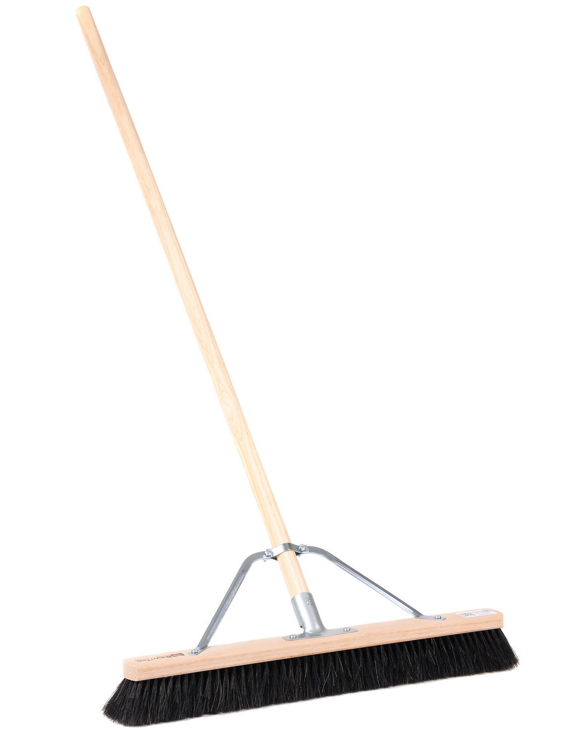 Professional hall broom natural hair/horsehair bristles with handle stabilizer and wooden handle large capacity broom very soft broom