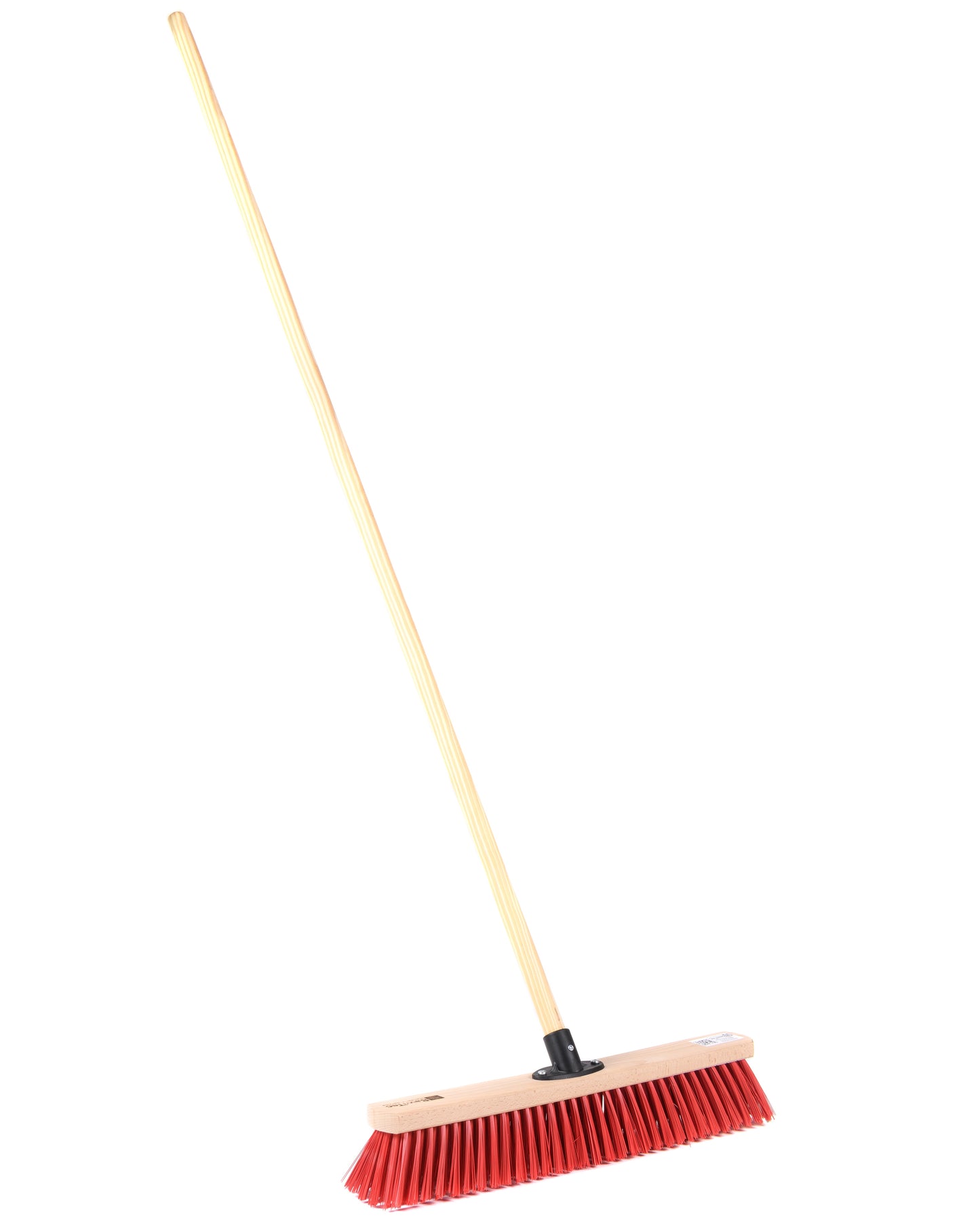 Professional street broom Eralon-Elaston bristles red plastic with handle broom handle workshop broom