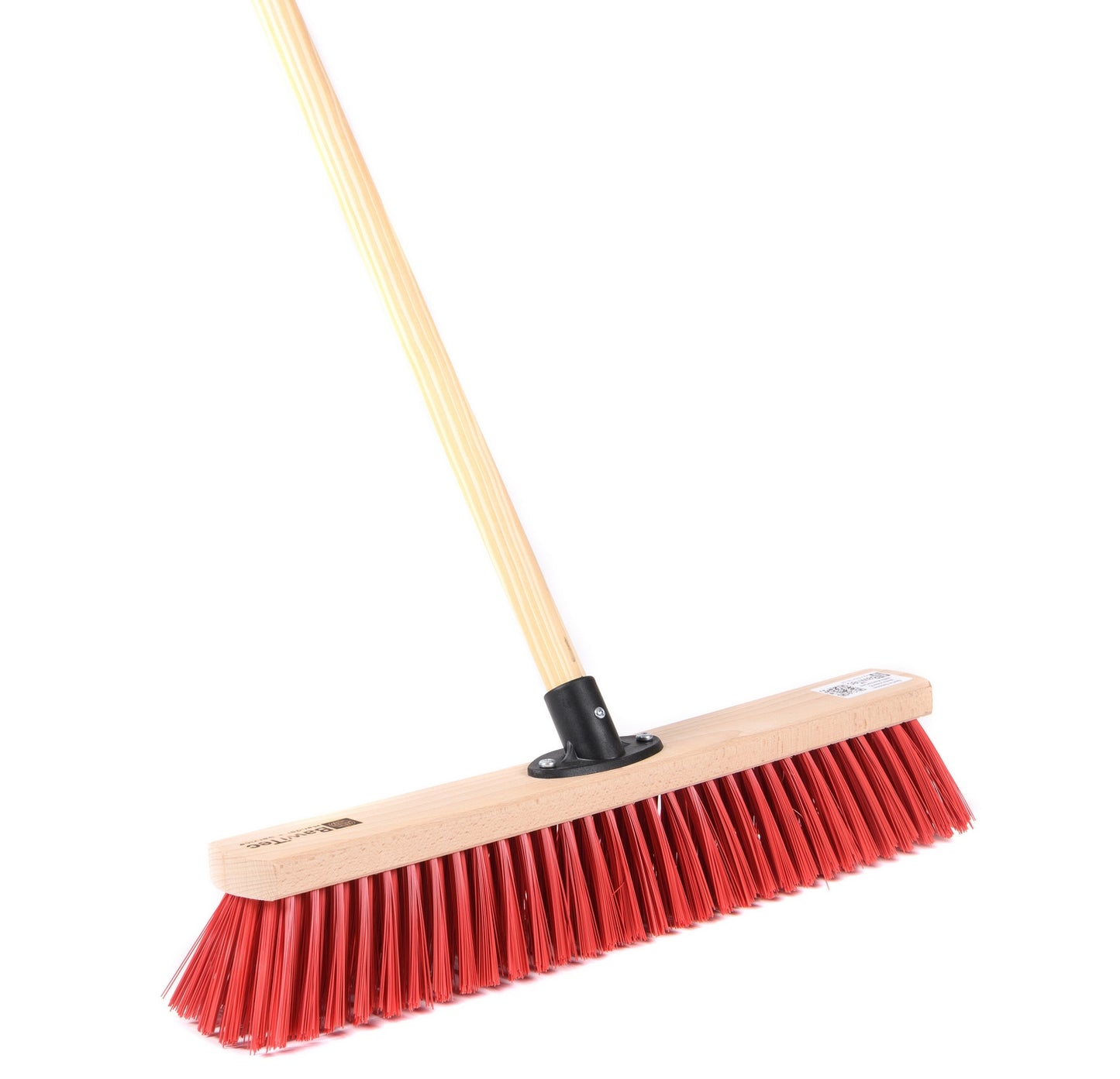 Professional street broom Eralon-Elaston bristles red plastic with handle broom handle workshop broom