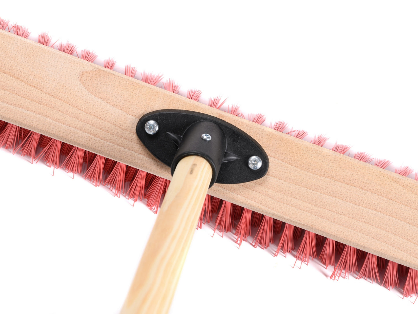 Professional street broom Eralon-Elaston bristles red plastic with handle broom handle workshop broom