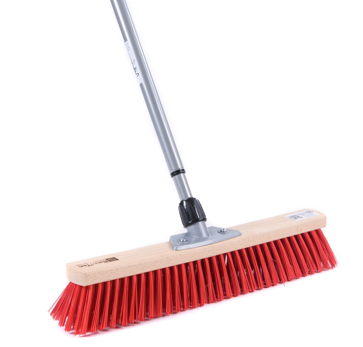 Street broom Elaston plastic bristles red with metal handle telescopic handle extendable sweeping broom broom with handle