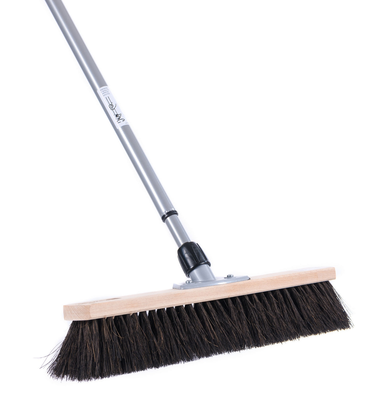 Sweeping broom arena broom wet/oil-resistant with telescopic handle max. 200cm length natural fiber bristles