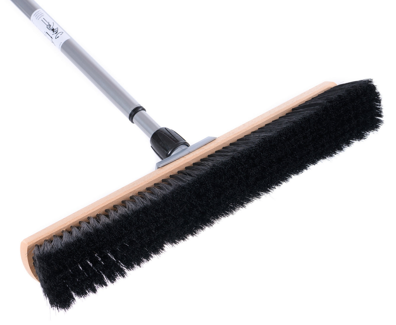 Hall broom synthetic hair bristles black with telescopic handle infinitely adjustable metal handle sweeping broom broom long