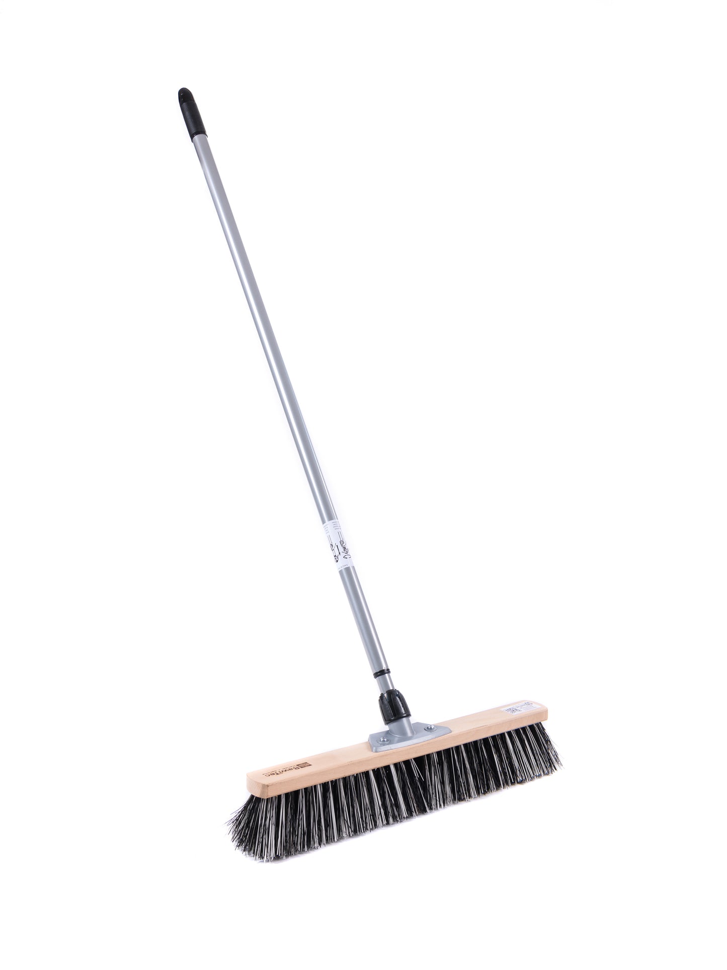 Street broom OssiBlitz bristle mix with telescopic handle, adjustable handle, broom handle, bristle mix