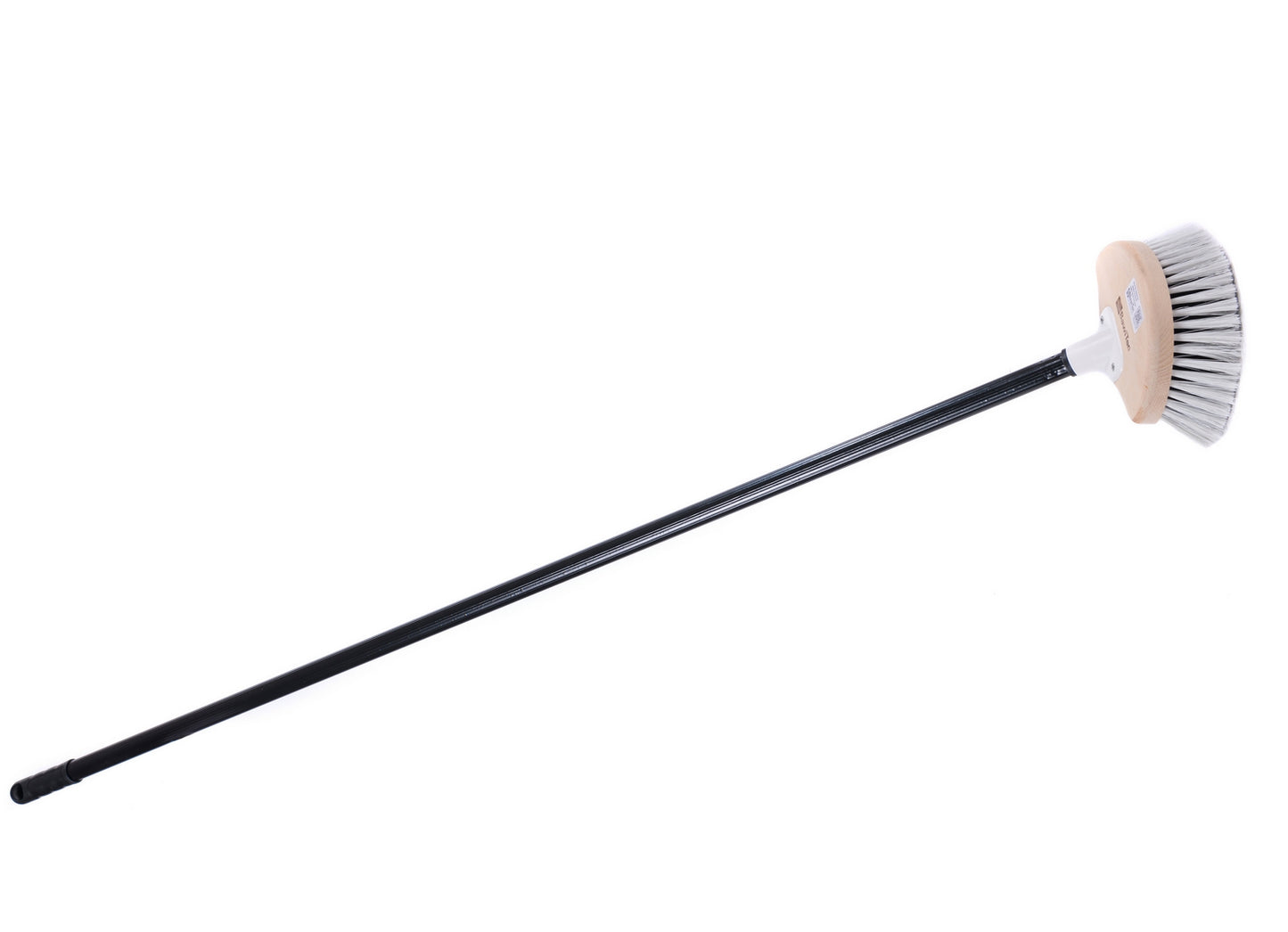 Universal Waschbürste Fensterwascher Halbmond Form 20cm mit Metallstiel schwarz 120cm Lang