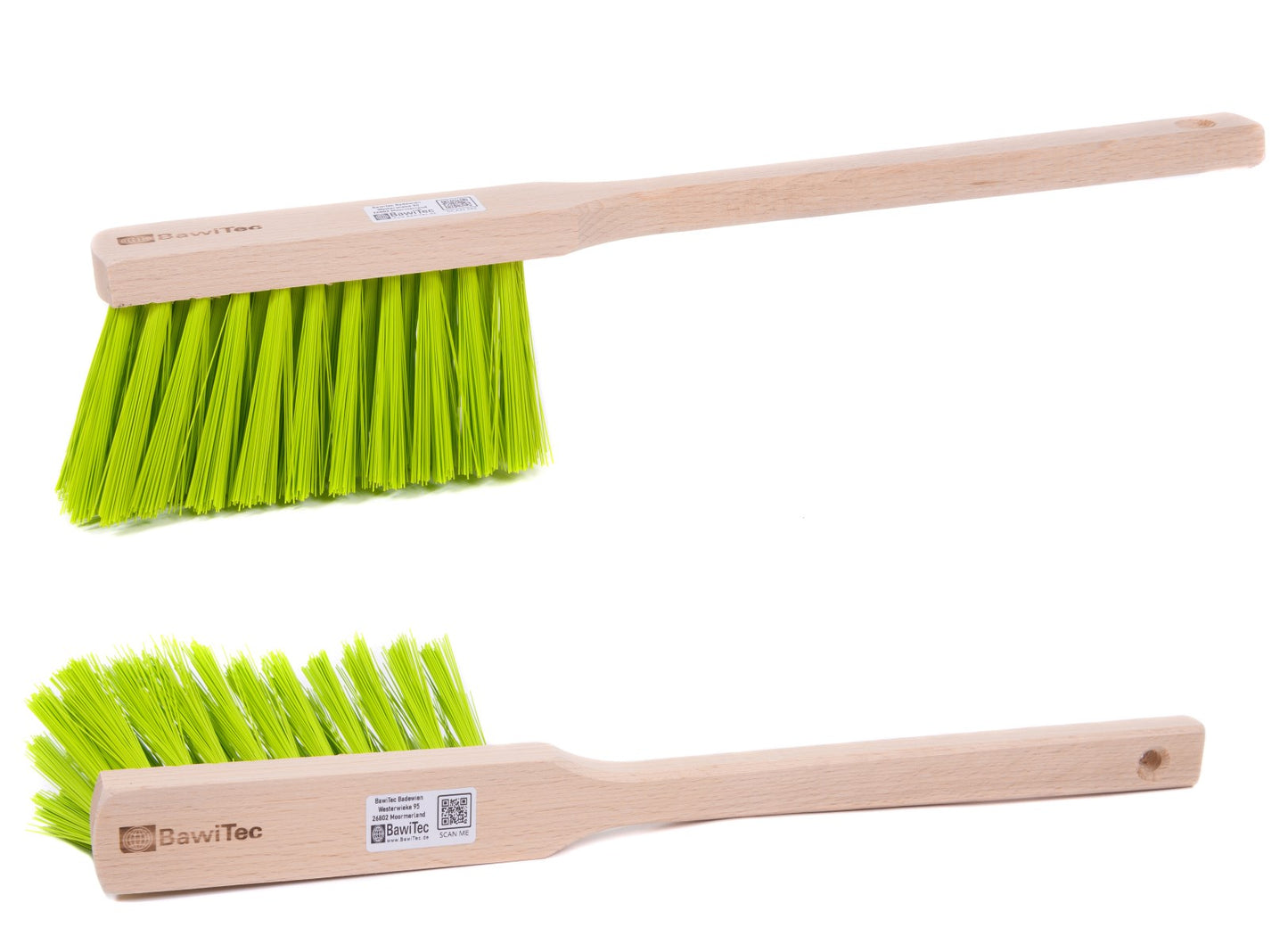 Gartenhandfeger Handfeger Handbesen Kunststoff-Borsten neongrün 28cm und 43cm Länge