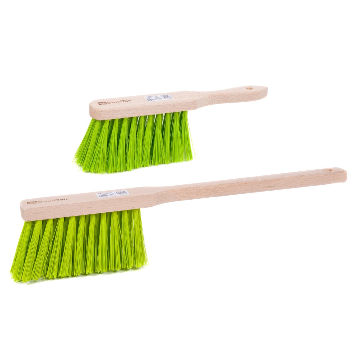 Gartenhandfeger Handfeger Handbesen Kunststoff-Borsten neongrün 28cm und 43cm Länge