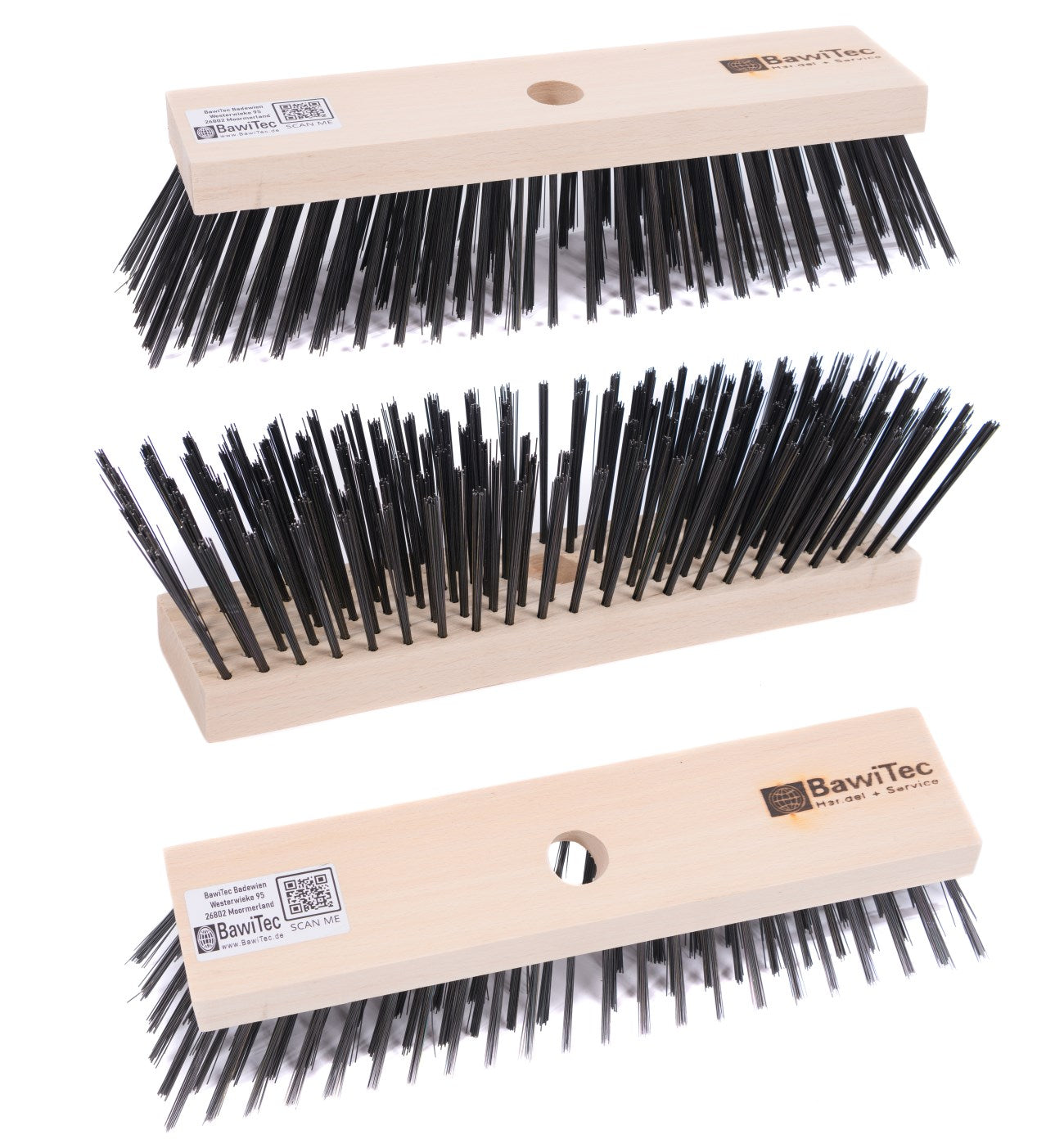 Stahldrahtbesen 30cm mit Standard-Stielloch Drahtbesen Kratzbesen Gartenbesen ohne Stiel