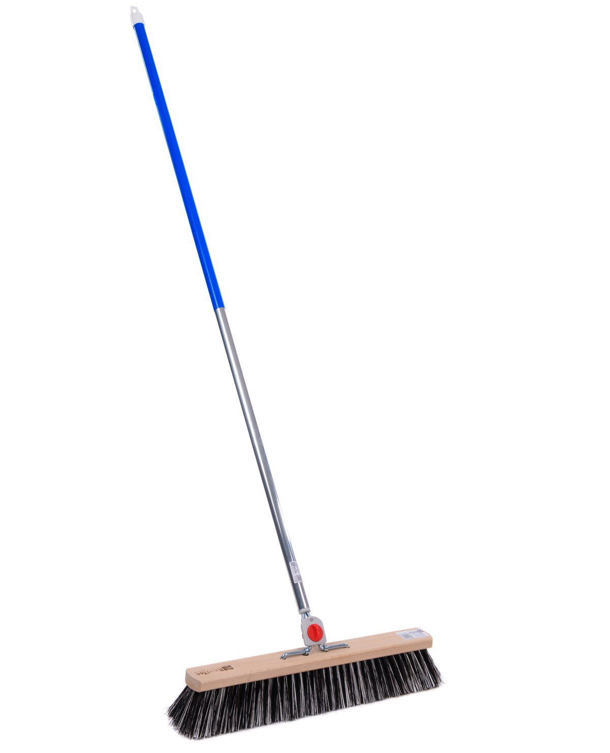 Special street broom OssiBlitz bristle mix with 4-hole changing system and aluminum handle length 145cm