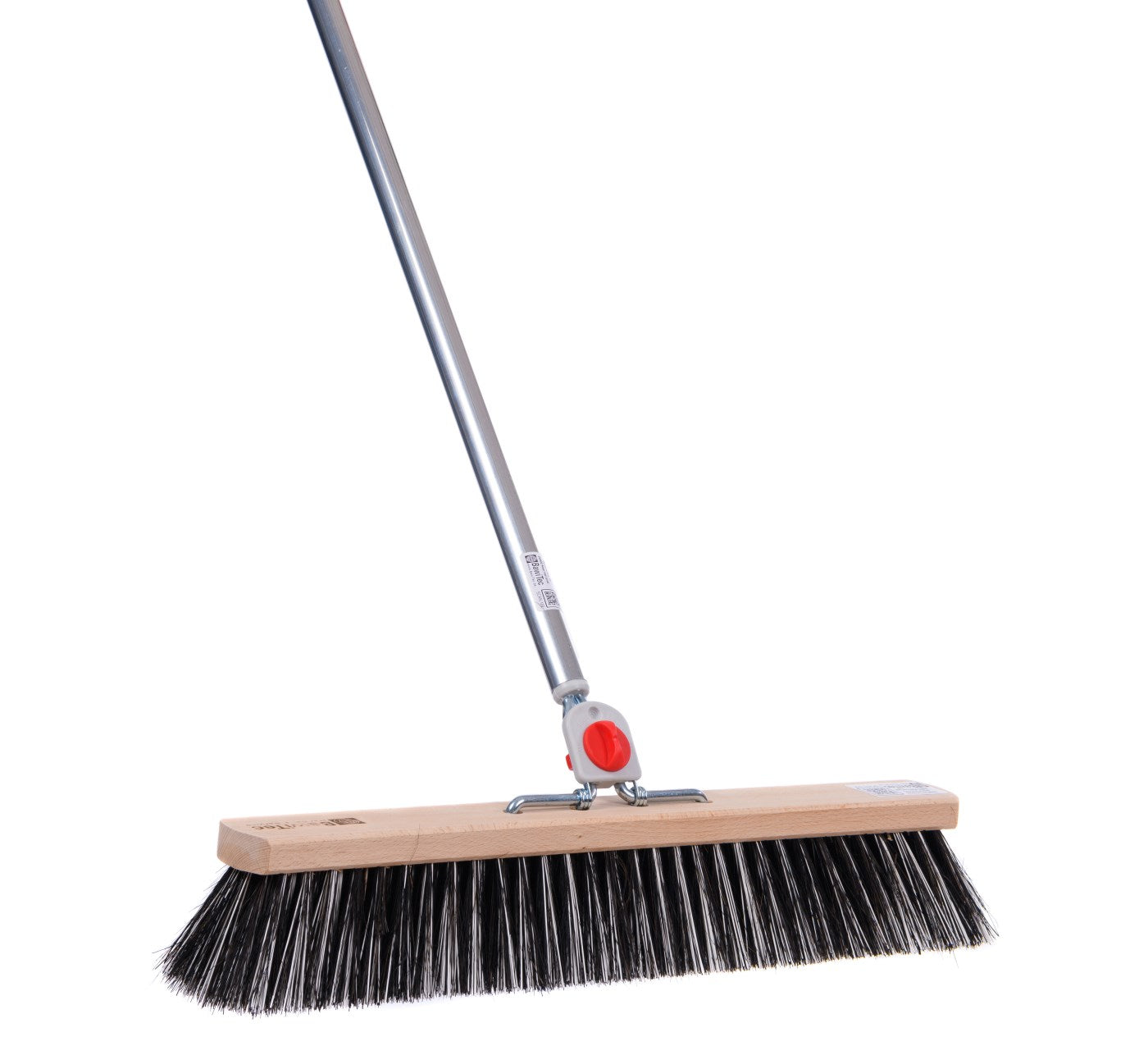 Special street broom OssiBlitz bristle mix with 4-hole changing system and aluminum handle length 145cm