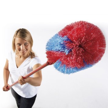 Dust bee telescopic dust broom round shape with extendable handle up to 150cm telescopic handle wall broom