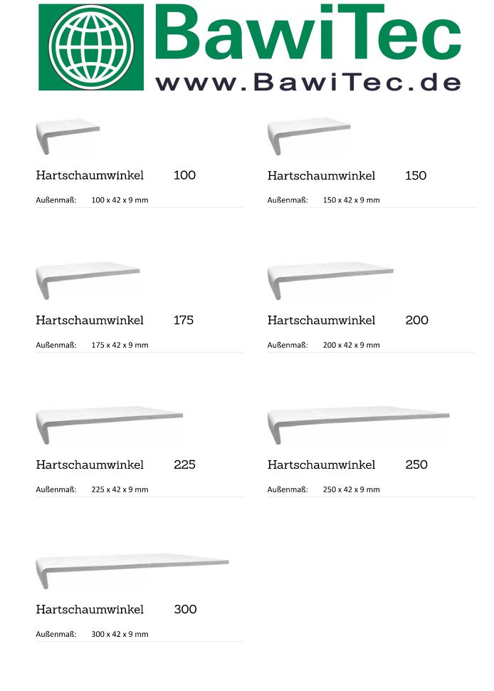 Hard foam angle roof and wall profile plastic angle profile white length 200cm
