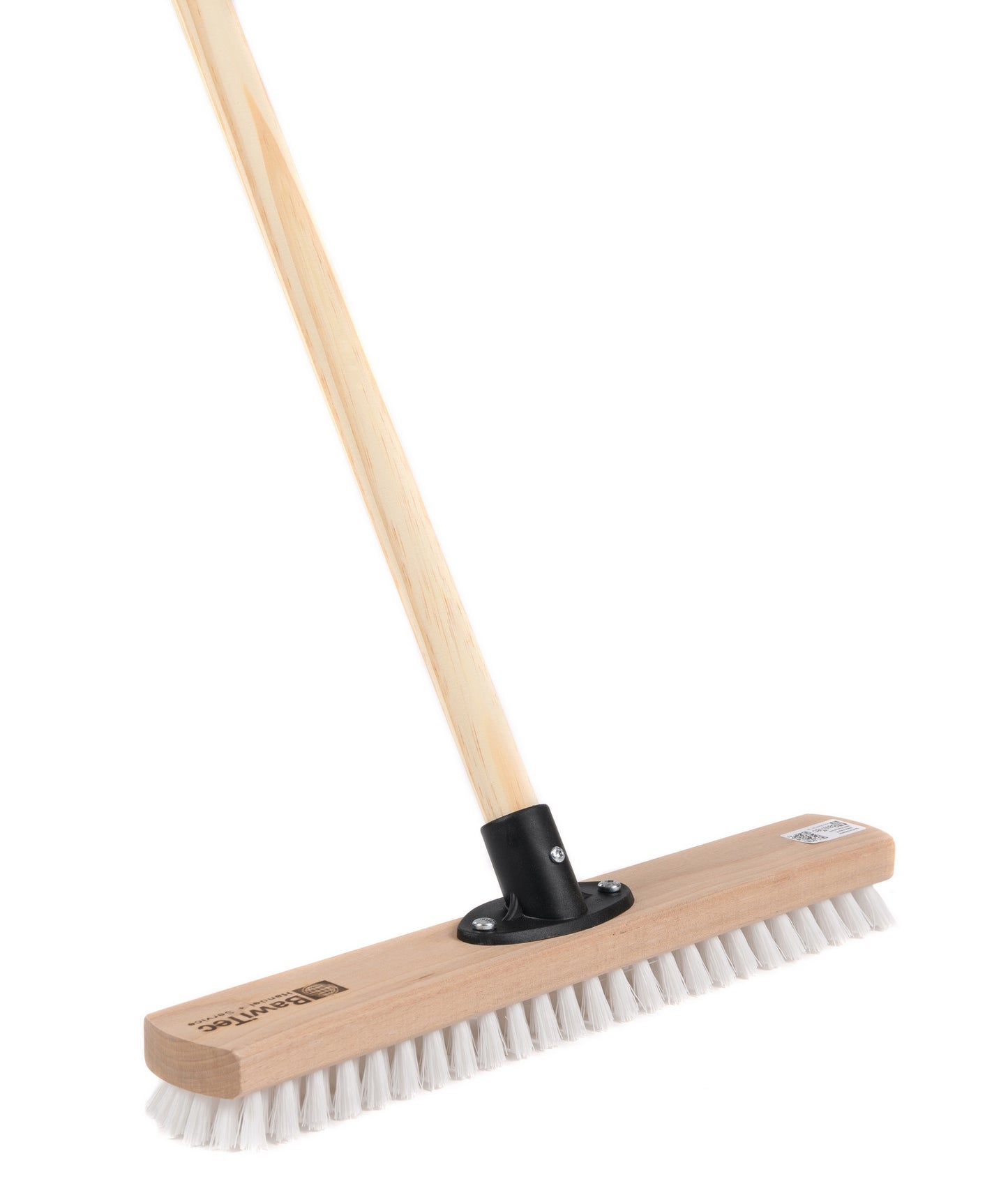 Large-capacity scrubber 40cm wide plastic bristles including wooden handle Scrubber with handle