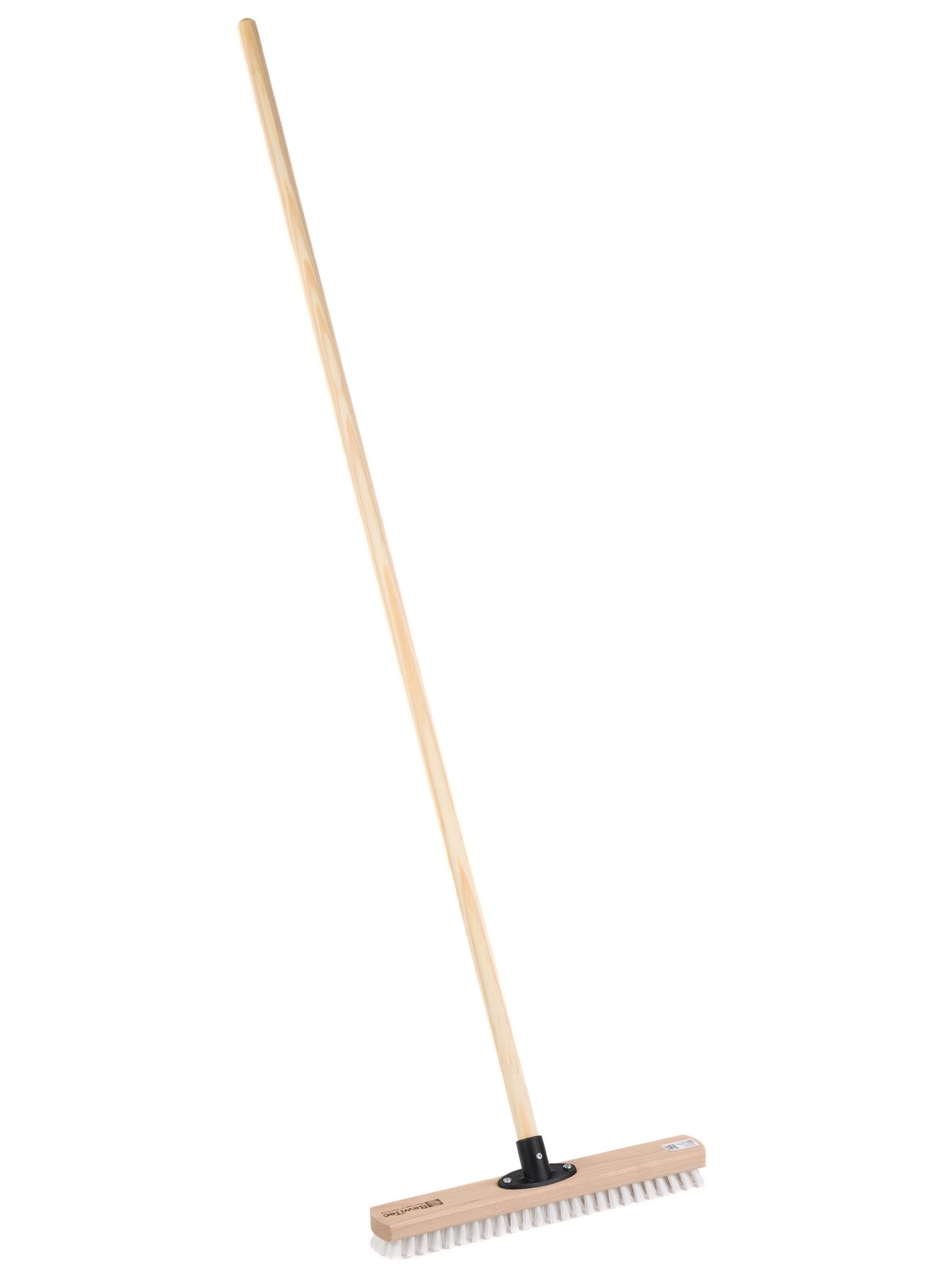 Large-capacity scrubber 40cm wide plastic bristles including wooden handle Scrubber with handle