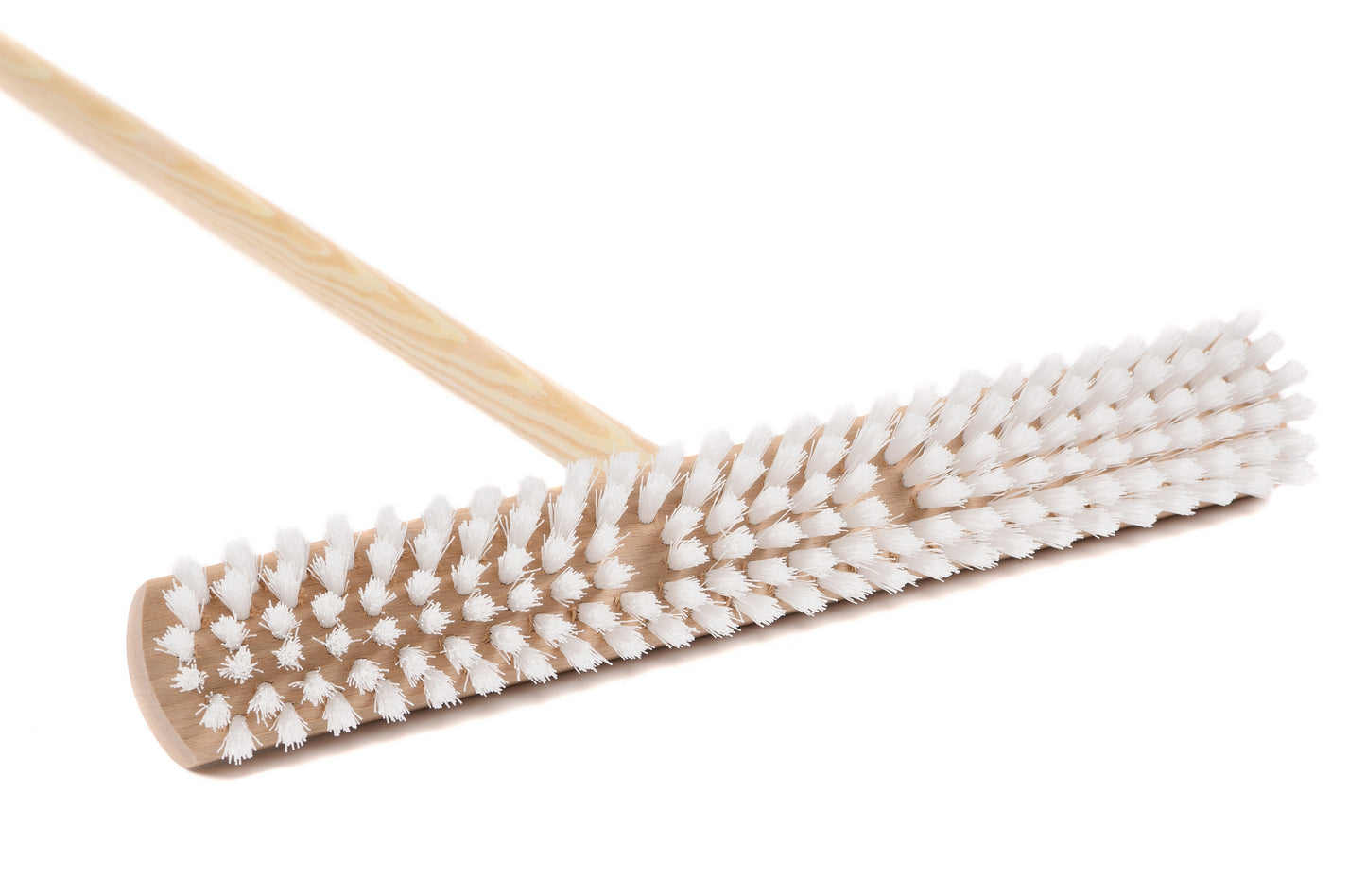 Large-capacity scrubber 40cm wide plastic bristles including wooden handle Scrubber with handle