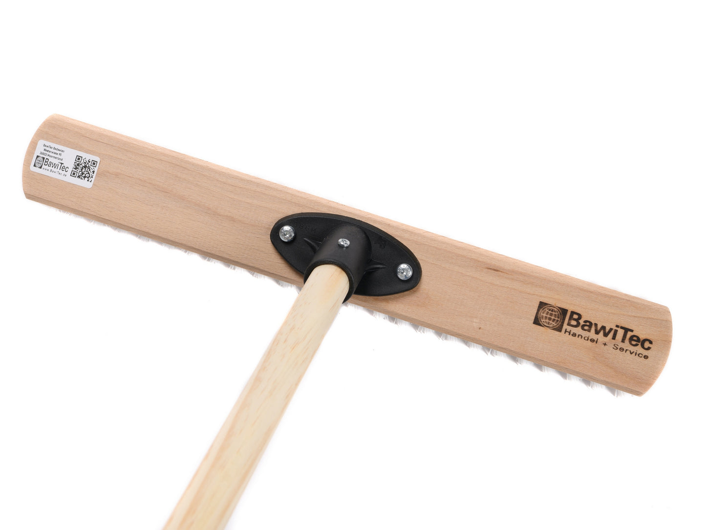 Large-capacity scrubber 40cm wide plastic bristles including wooden handle Scrubber with handle