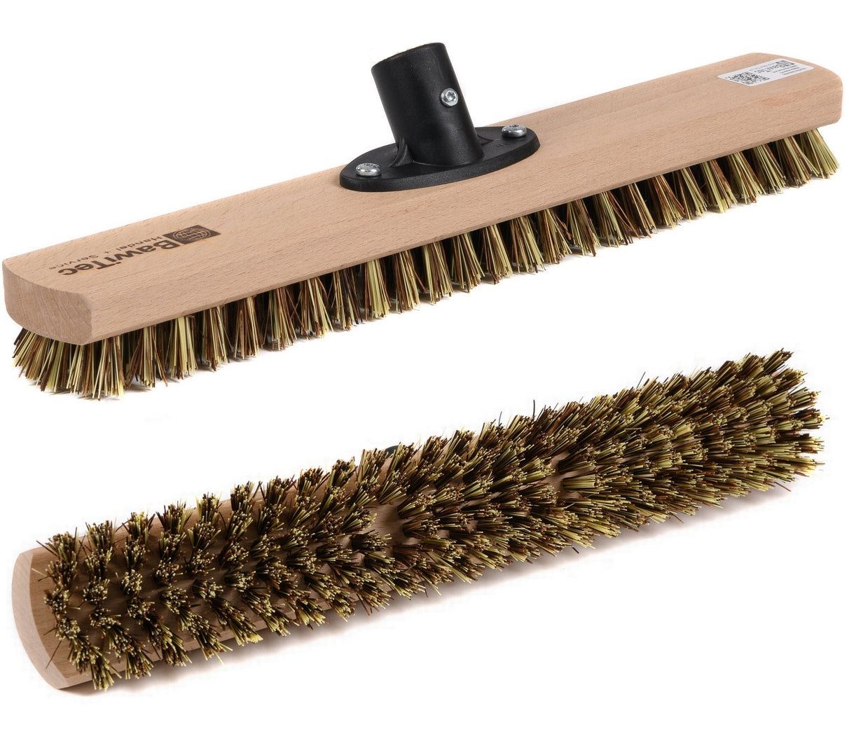 Professional scrubber large-capacity scrubber 40cm with plastic holder screwed without handle wooden scrubber