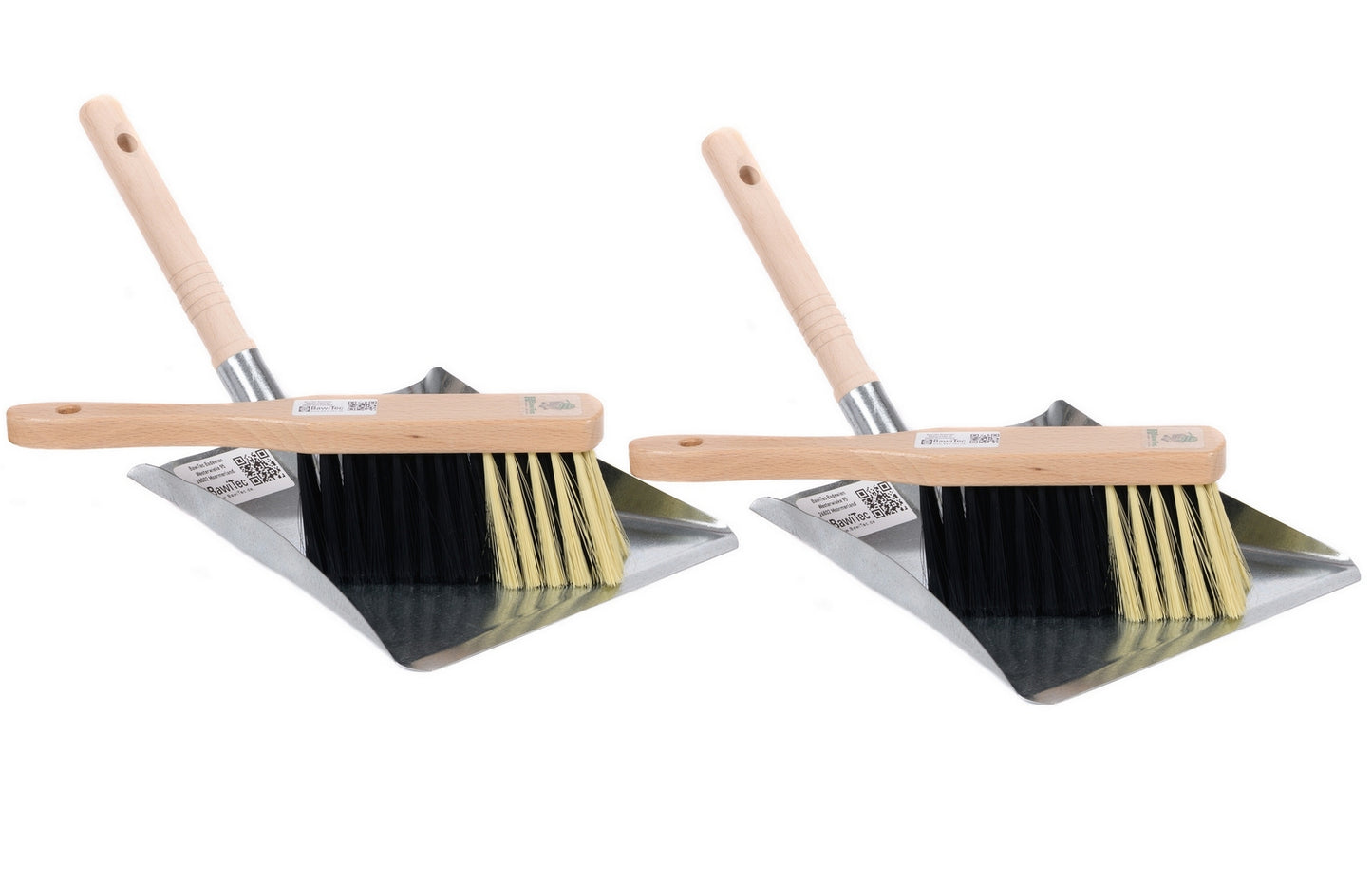 2 pieces sweeping set synthetic hair bristles hand brush and metal dustpan set soft bristles