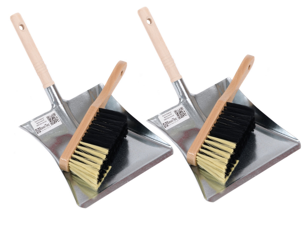 2 pieces sweeping set synthetic hair bristles hand brush and metal dustpan set soft bristles