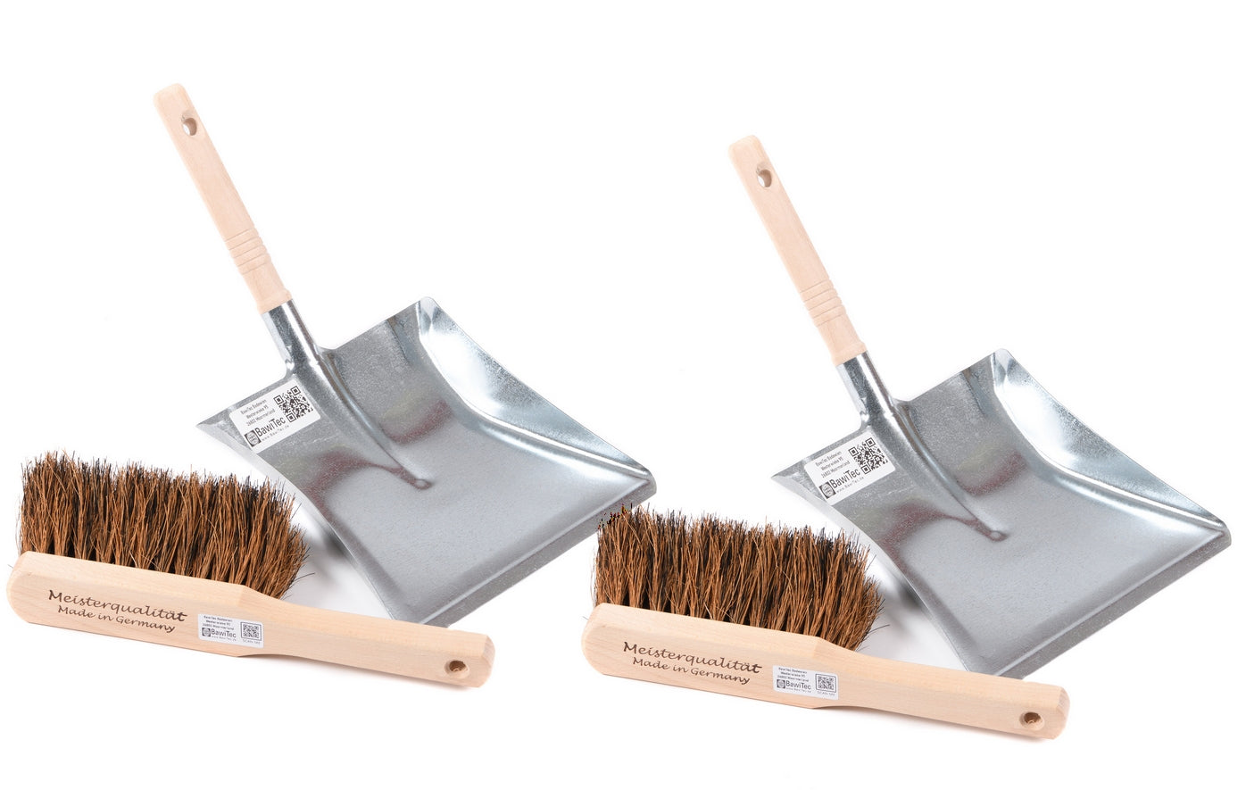 Kehrgarnitur Meisterqualität 2 Stück Set (Arenga-Kokosfaser-Mix) für Handwerker Handwerkerset