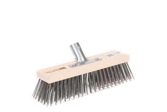 Stabiler Stahldrahtbesen 30cm mit Metallhalter verschraubt ohne Stiel Metall-Besen Drahtbesen