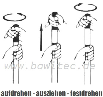 Teleskopstiel schwarz max. 130cm