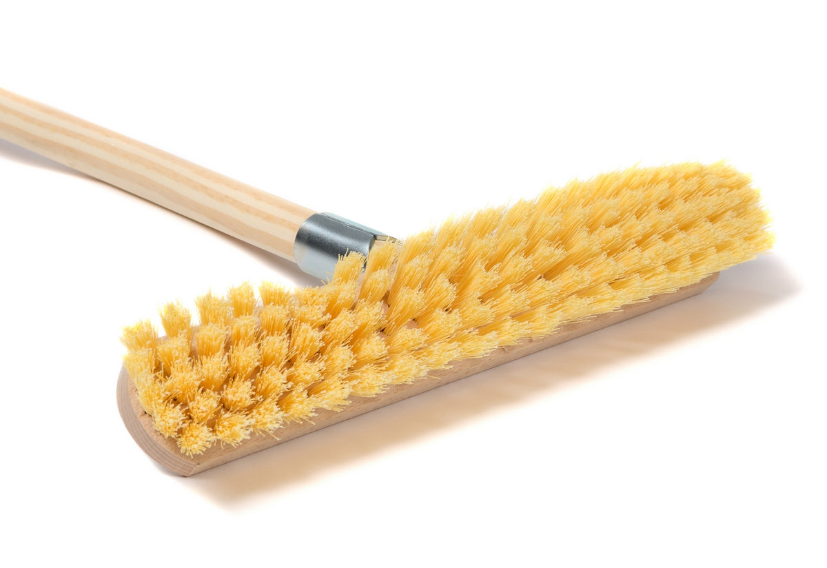 Wiper scrubber MyprenFibre bristles width 30cm with wooden handle 120cm or 140cm
